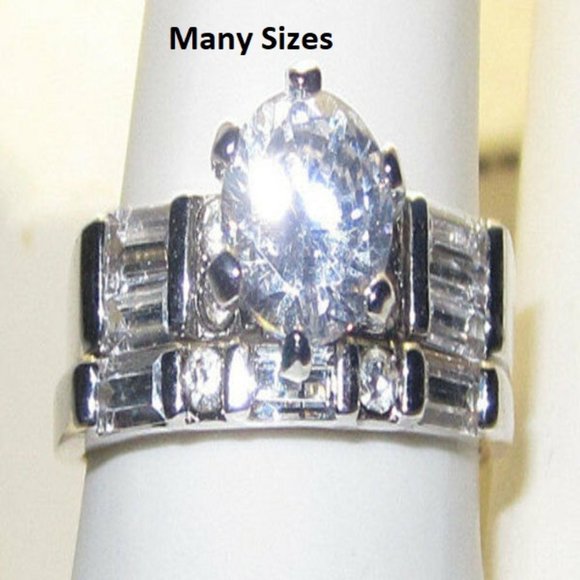 Wedding Set Jewelry - NWT ring wedding engagement set swarovski